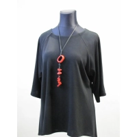 Ciepła trapezowa Tunika XXL z wydłużonym tyłem